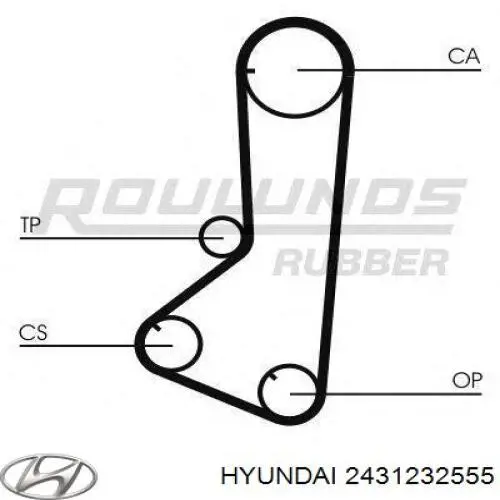 Купить 2431232555 Hyundai/Kia Ремень газораспределительного механизма