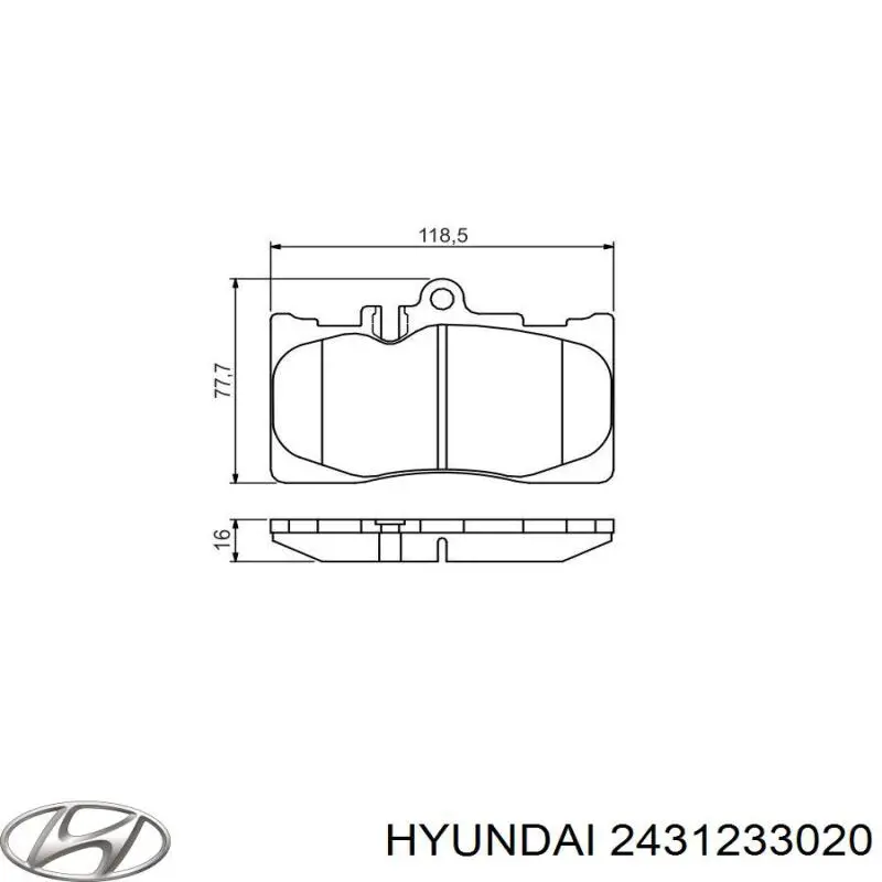 Зубчатый ремень Hyundai/Kia 2431233020 цена, от 19.54 USD