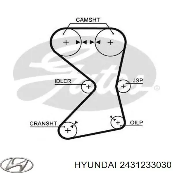 2431233030 Hyundai/Kia Ремень двигателя