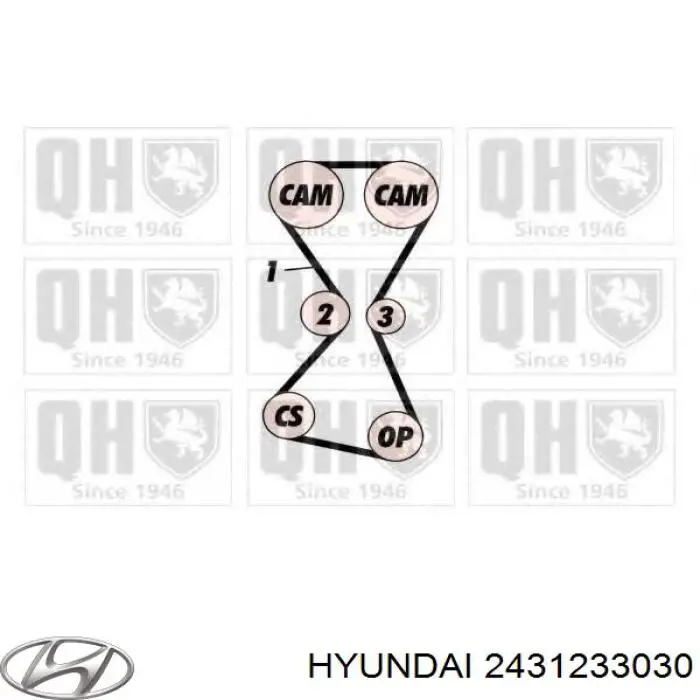 Зубчатый ремень Hyundai/Kia 2431233030 цена, от 19.41 USD