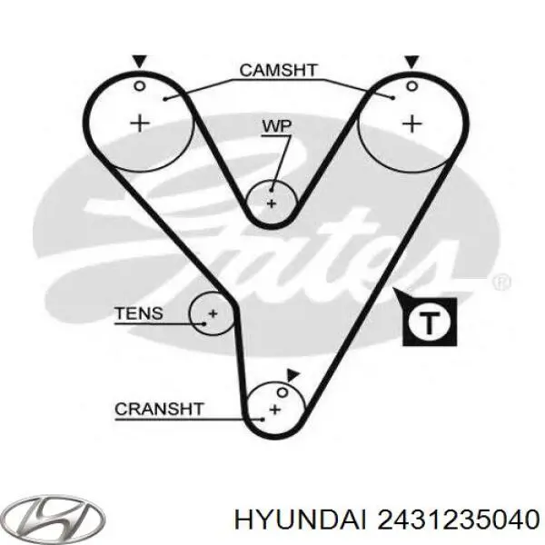 Купить 2431235040 Hyundai/Kia Ремень газораспределительного механизма