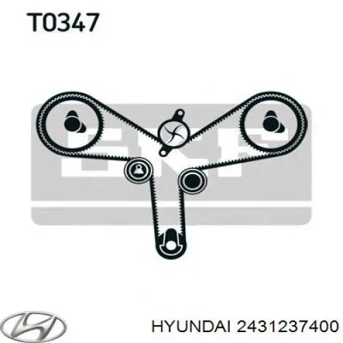 Ремень ГРМ 2431237400 Hyundai/Kia