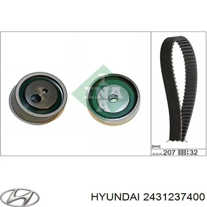 Купить 2431237400 Hyundai/Kia Ремень газораспределительного механизма