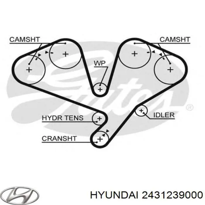 Купить 2431239000 Hyundai/Kia Ремень газораспределительного механизма