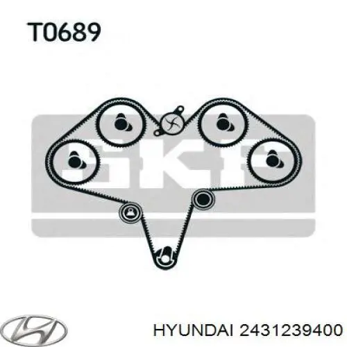 Зубчатый ремень Hyundai/Kia 2431239400 цена, от 116.10 USD