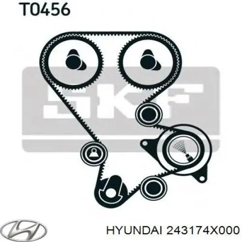 Ролик ремня ГРМ, паразитный Hyundai/Kia 243174X000