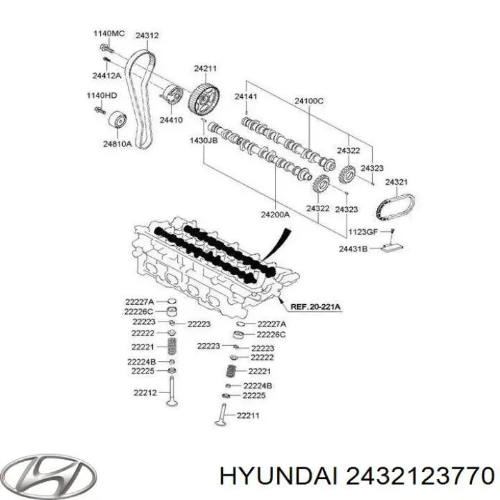 2432123770 Hyundai/Kia цепь грм