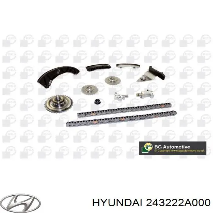 Piñón del árbol de levas 243222A000 Hyundai/Kia