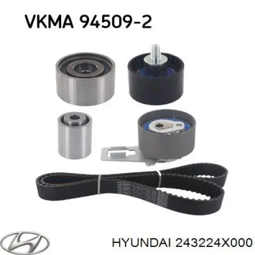Rolo de reguladora de tensão da correia do mecanismo de distribuição de gás Hyundai/Kia 243224X000 preço, a partir de 42,08 USD