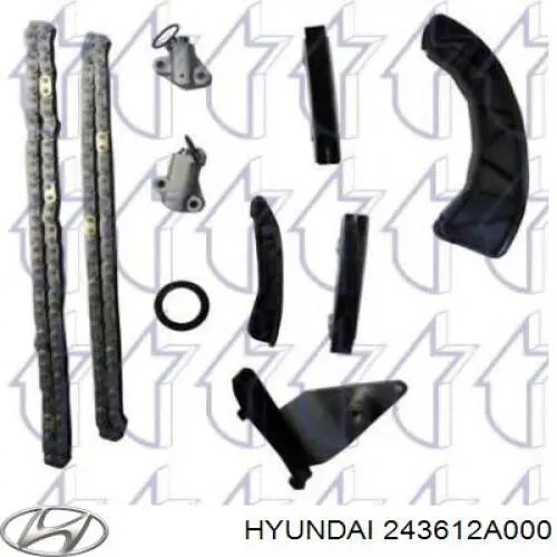 Цепь ГРМ нижняя 243612A000 Hyundai/Kia
