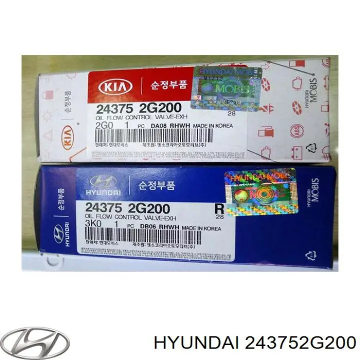 Клапан электромагнитный положения (фаз) распредвала правый Hyundai/Kia 243752G200 цена, от 59.33 USD