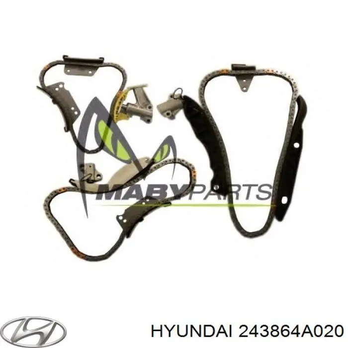 Amortecedor de cadeia do mecanismo de distribuição de gás, direito para Hyundai H-1 STAREX 