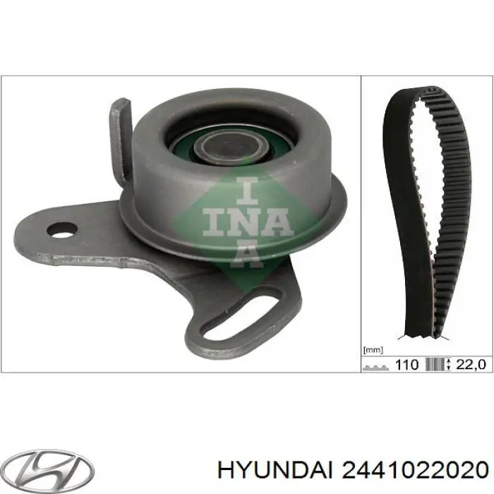Ролик натяжителя ремня газораспределения Hyundai/Kia 2441022020 цена, от 11.83 USD