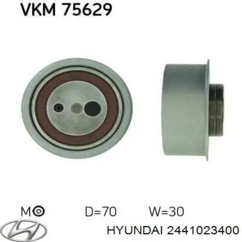 Rolo de reguladora de tensão da correia do mecanismo de distribuição de gás 2441023400 Hyundai/Kia