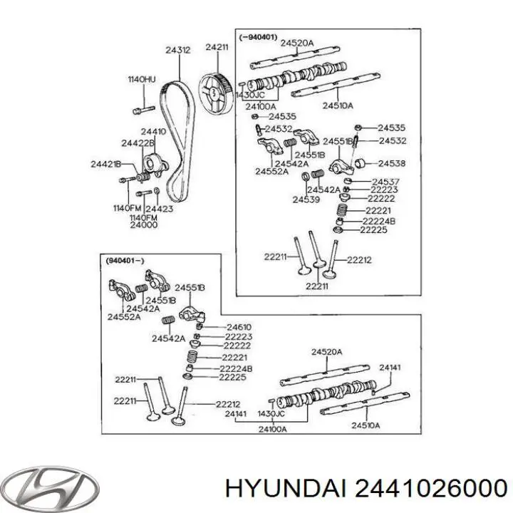 Ролик натяжителя Hyundai/Kia 2441026000
