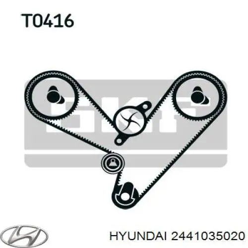 Ролик натяжителя ремня газораспределения Hyundai/Kia 2441035020 цена, от 15.76 USD