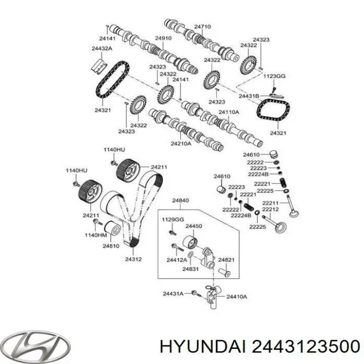  Hyundai/Kia 2443123500 цена, от 9.62 USD