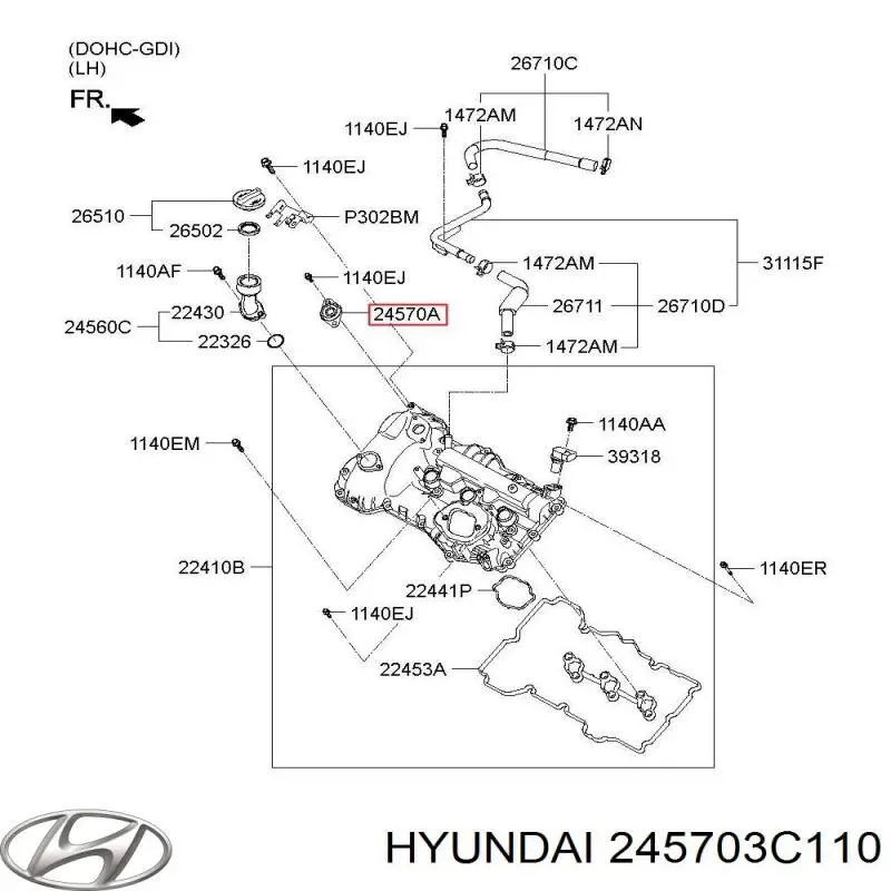  Hyundai/Kia 245703C110 цена, от 11.68 USD