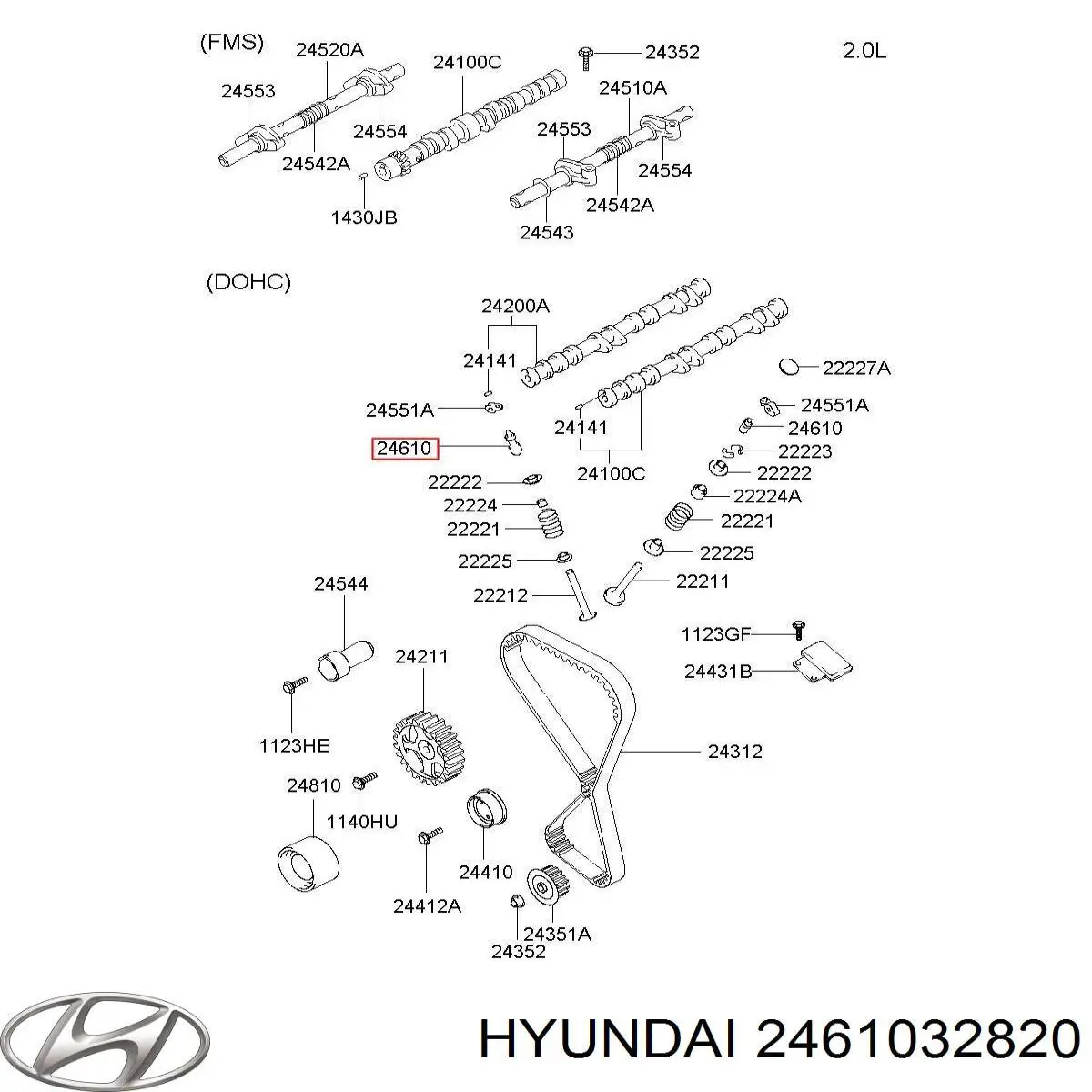 Толкатель клапана гидравлический Hyundai/Kia 2461032820 цена, от 8.30 USD