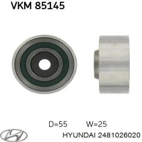 Купить 2481026020 Hyundai/Kia Ведуший ролик ГРМ