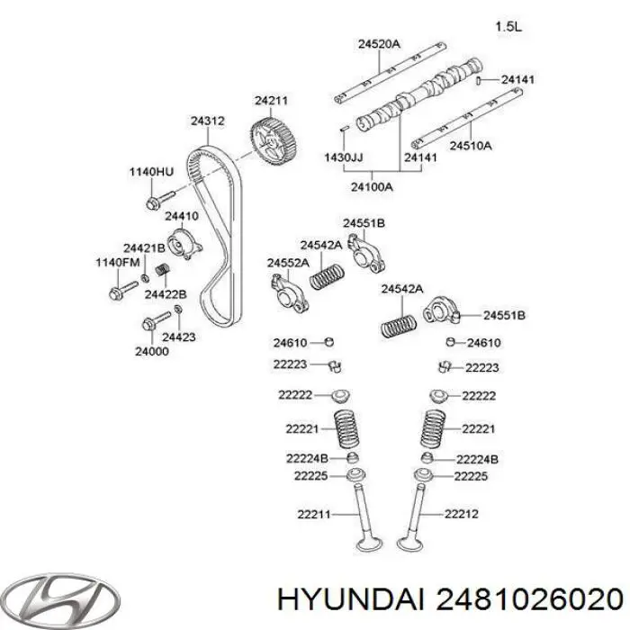 Купить 2481026020 Hyundai/Kia Ведуший ролик ГРМ