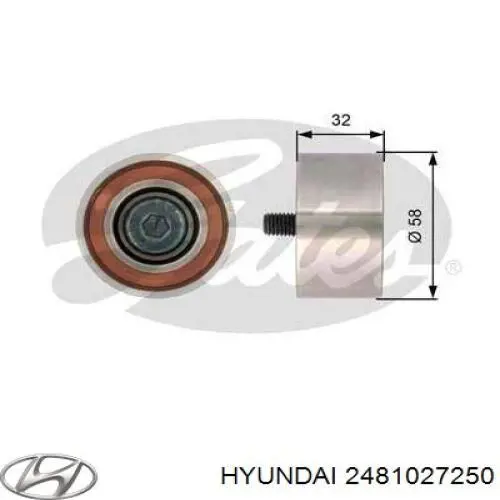 Купить 2481027250 Hyundai/Kia Ведуший ролик ГРМ