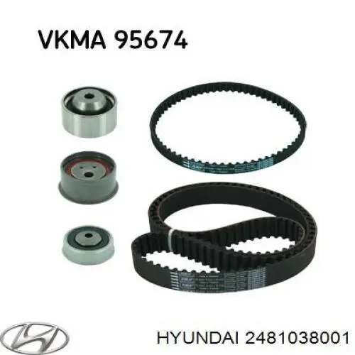 Паразитный ролик ГРМ 2481038001 Hyundai/Kia