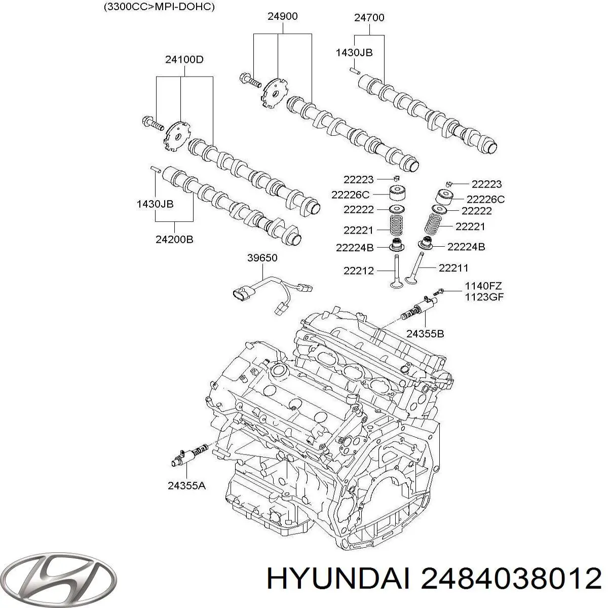 Натяжной ролик ремня ГРМ Hyundai/Kia 2484038012 цена, от  USD