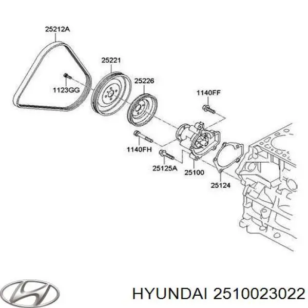 Купить 2510023022 Hyundai/Kia Насос охлаждения