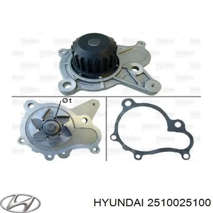Помпа водяная, (насос) охлаждения, в сборе с корпусом Hyundai/Kia 2510025100 цена, от 34.20 USD