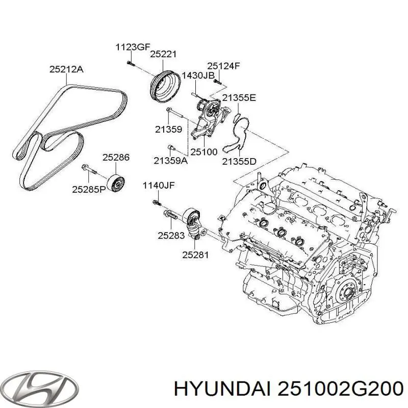Водяной насос Hyundai/Kia 251002G200