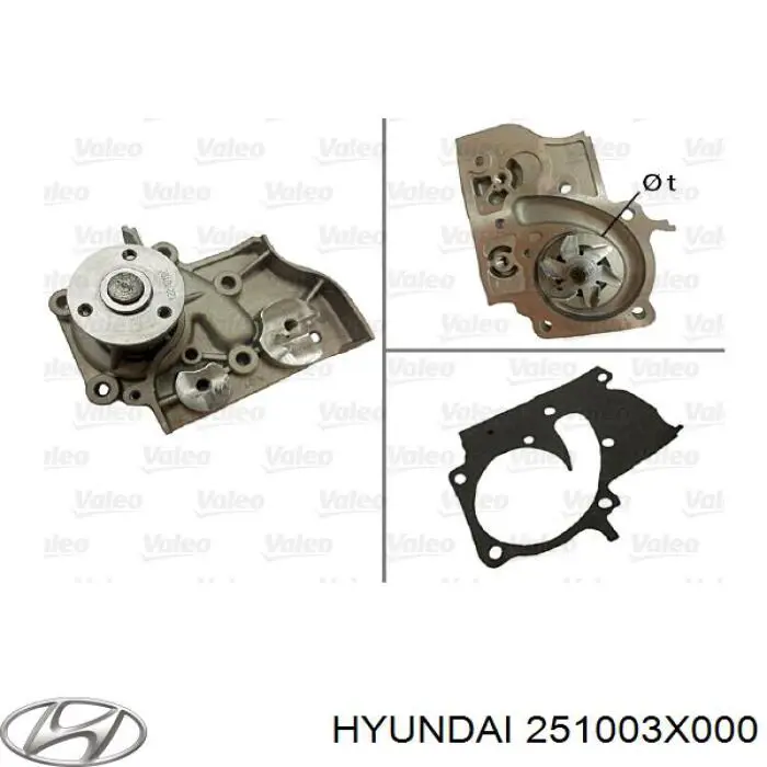 Помпа охлаждения Hyundai/Kia 251003X000 цена, от 37.70 USD