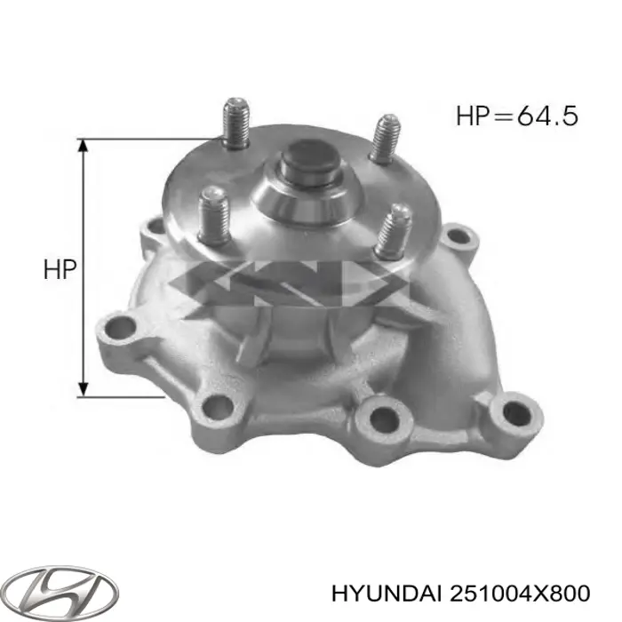 Помпа 251004X800 Hyundai/Kia