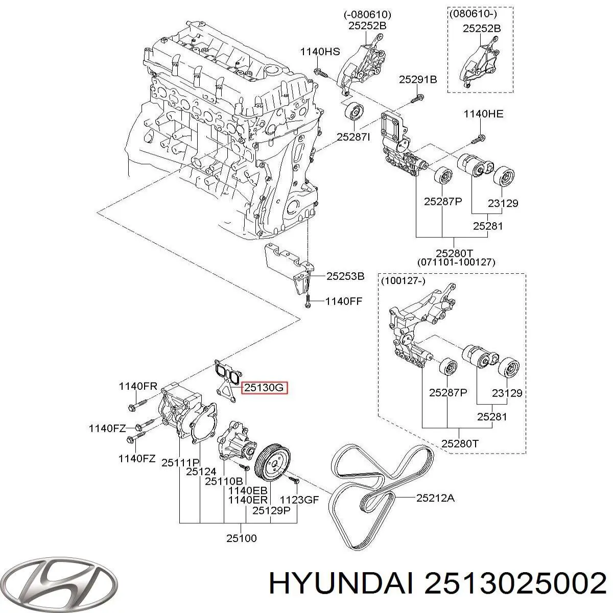 Купить P1HA016 Parts-Mall Прокладка водяной помпы