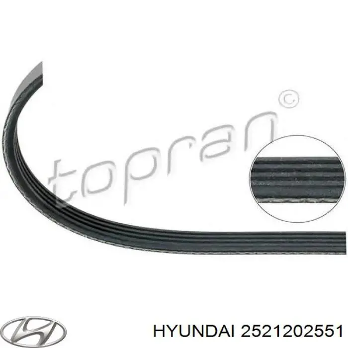 2521202551 Hyundai/Kia ремень генератора