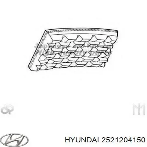 2521204150 Hyundai/Kia correia dos conjuntos de transmissão