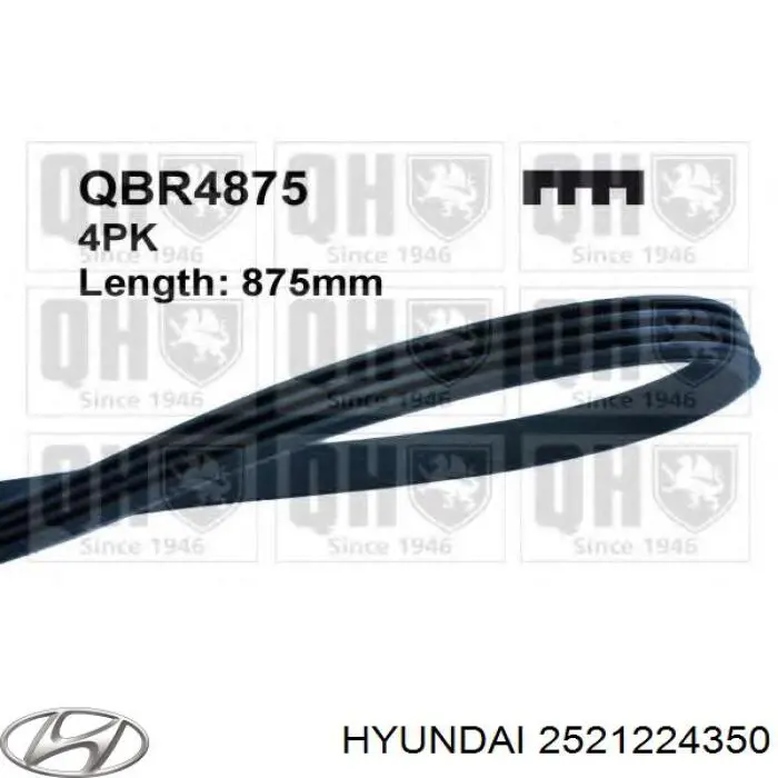 Клиновый ремень Hyundai/Kia 2521224350 цена, от 4.88 USD