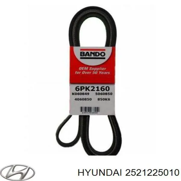 Correa trapezoidal 2521225010 Hyundai/Kia