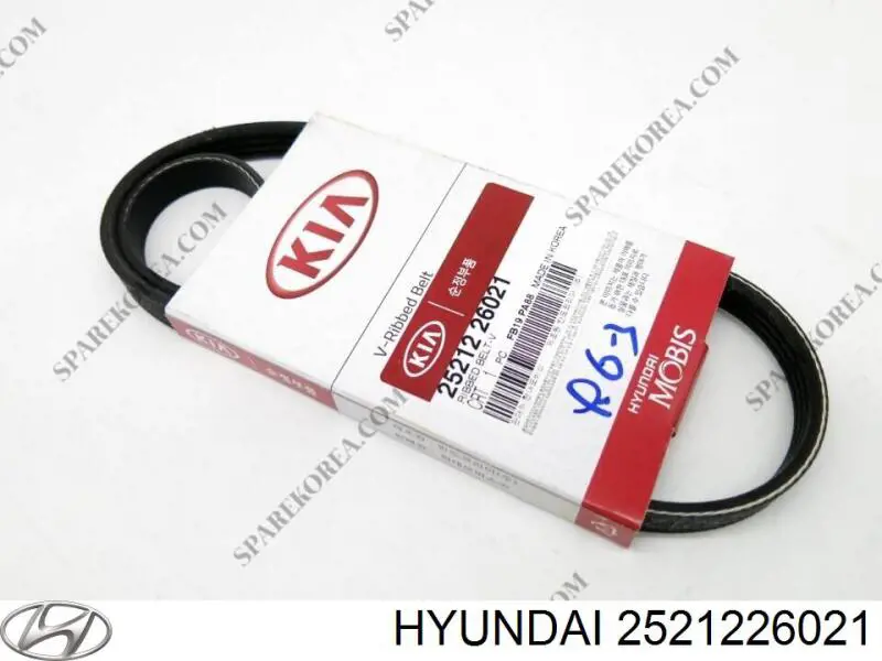 Купить 2521226021 Hyundai/Kia Ремень генератора