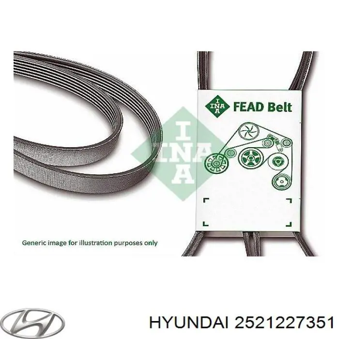 Ремень генератора 2521227351 Hyundai/Kia