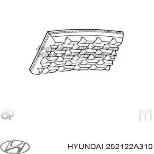 252122A310 Hyundai/Kia Поликлиновый ремень