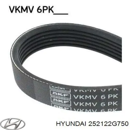 252122G750 Hyundai/Kia ремень генератора