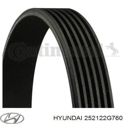252122G760 HYUNDAI Correa trapezoidal original y equivalente