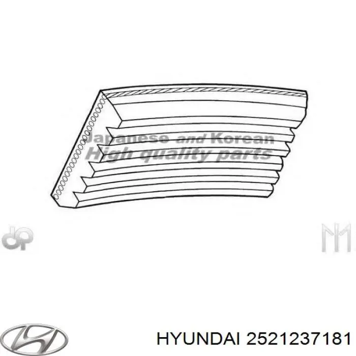 Клиновый ремень Hyundai/Kia 2521237181 цена, от 12.67 USD