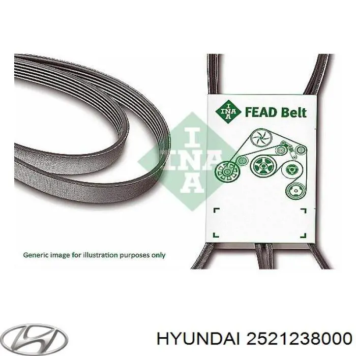 Купить 2521238000 Hyundai/Kia Ремень генератора