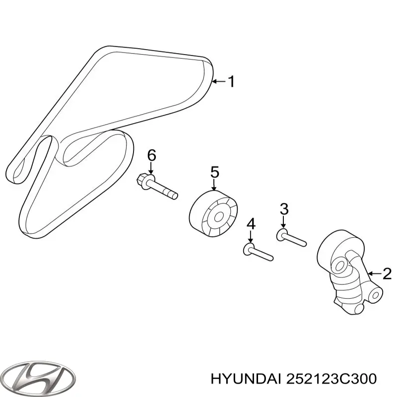 Compre 252123C300 Hyundai/Kia Correia dos conjuntos de transmissão