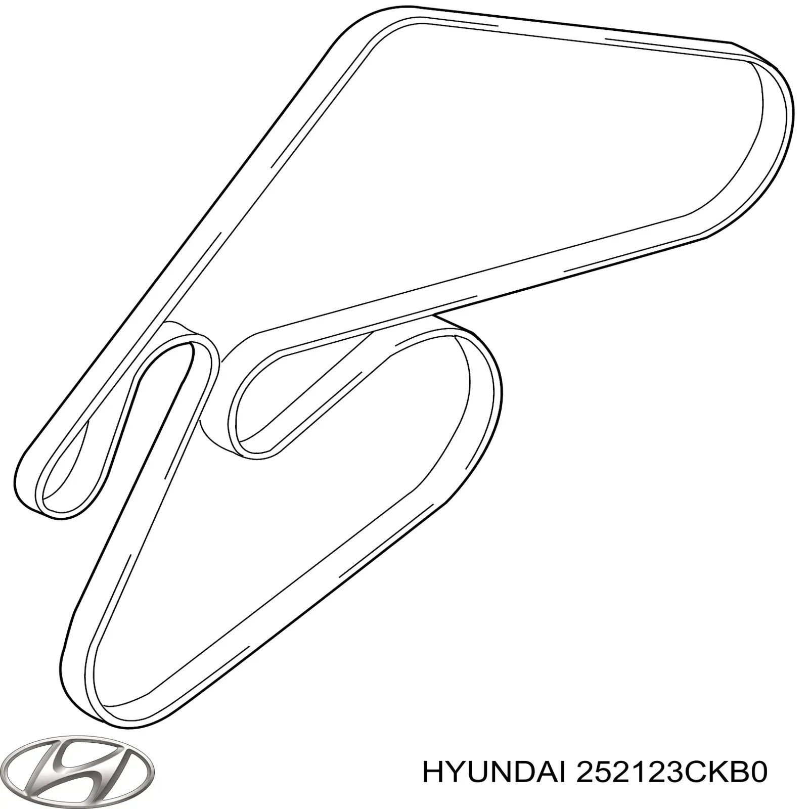 Ремень генератора 252123CKB0 Hyundai/Kia