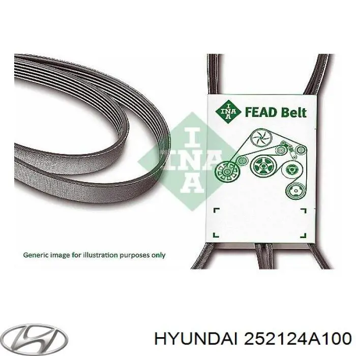 Клиновый ремень Hyundai/Kia 252124A100 цена, от 22.92 USD