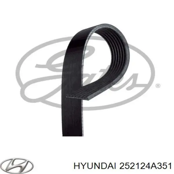 Ремень генератора 252124A800 Hyundai/Kia