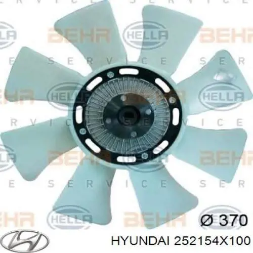 Купить 252154X100 Hyundai/Kia Крыльчатка радиатора охлаждения